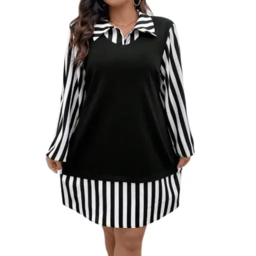 [011251] Bluson Shein C Negro - Blanco T M