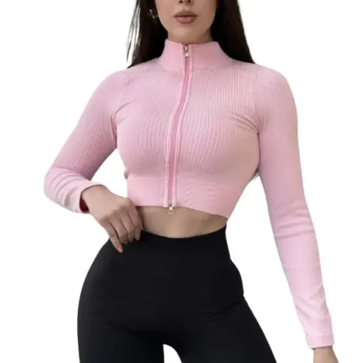 [011254] Crop top manga larga Shein C Rosa T S