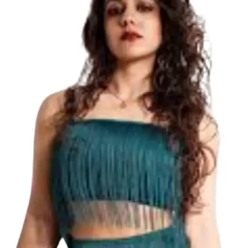 [0112579] Top con barbitas Shein C Verde T L