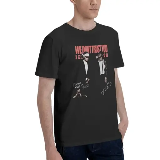 [112585] Playera  Ring spun C Negro T L