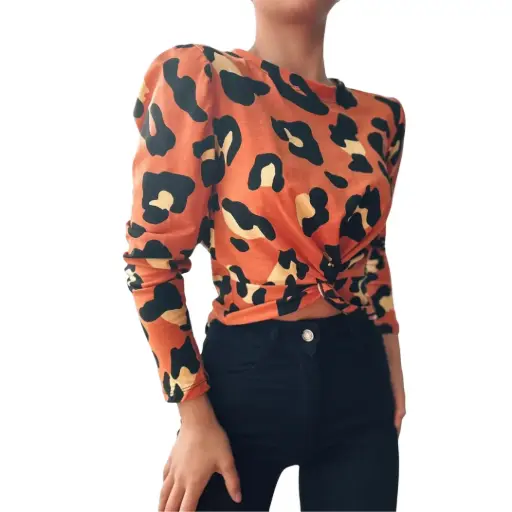 [112607] Blusa manga larga Shein C Rojo T S