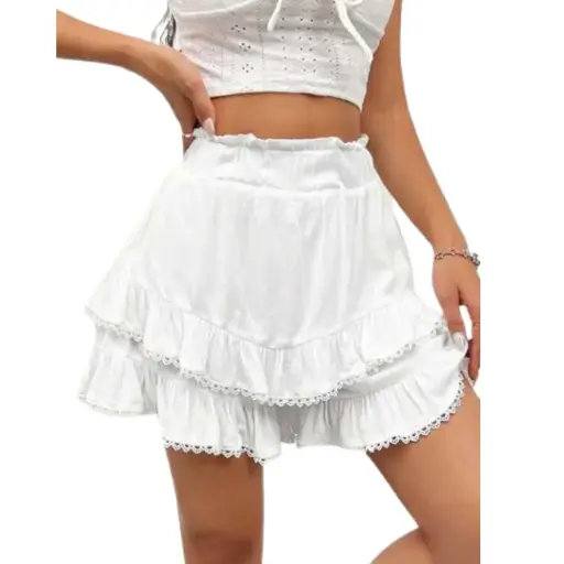 [112614] Mini falda Shein C Blanco T S