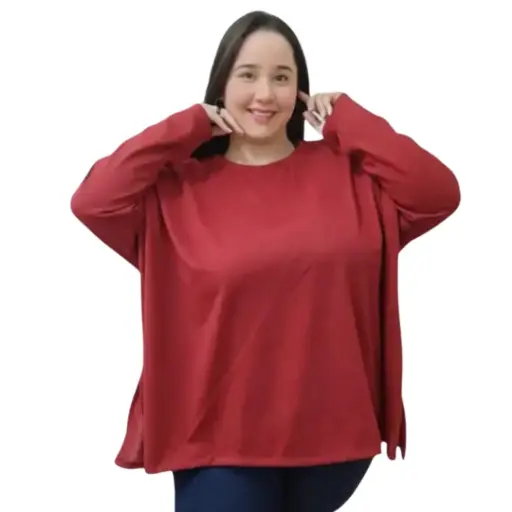 [112619] Blusa manga larga Shein C Rojo T XXL