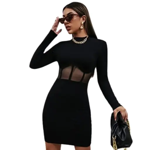 [112660] Vestido Shein C Negro T S